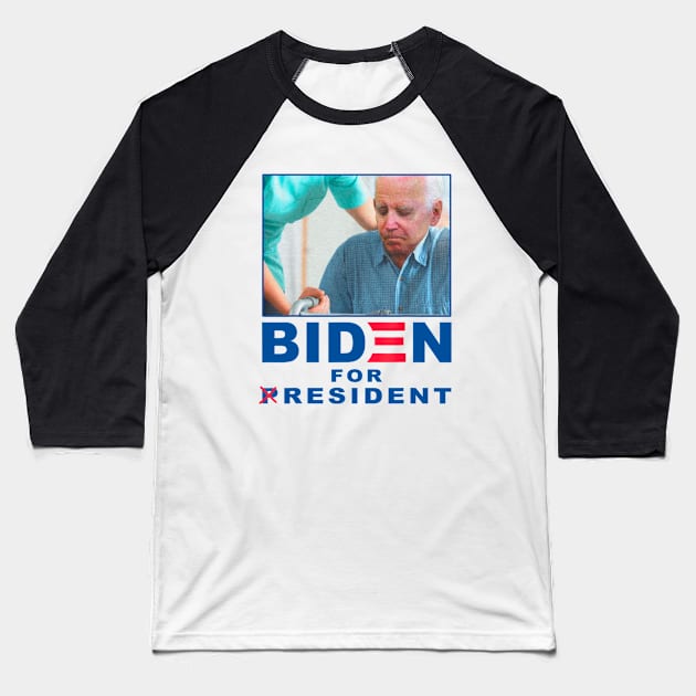 Biden for Resident Funny Biden Nursing Baseball T-Shirt by TrikoCraft